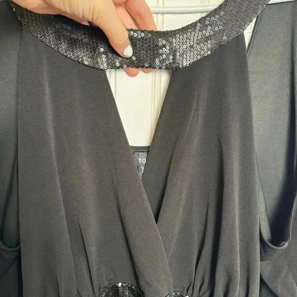 Torrid Black Babydoll Sleeveless Top Front Keyhole Sequin Detail Size 3X I28 - Picture 2 of 7